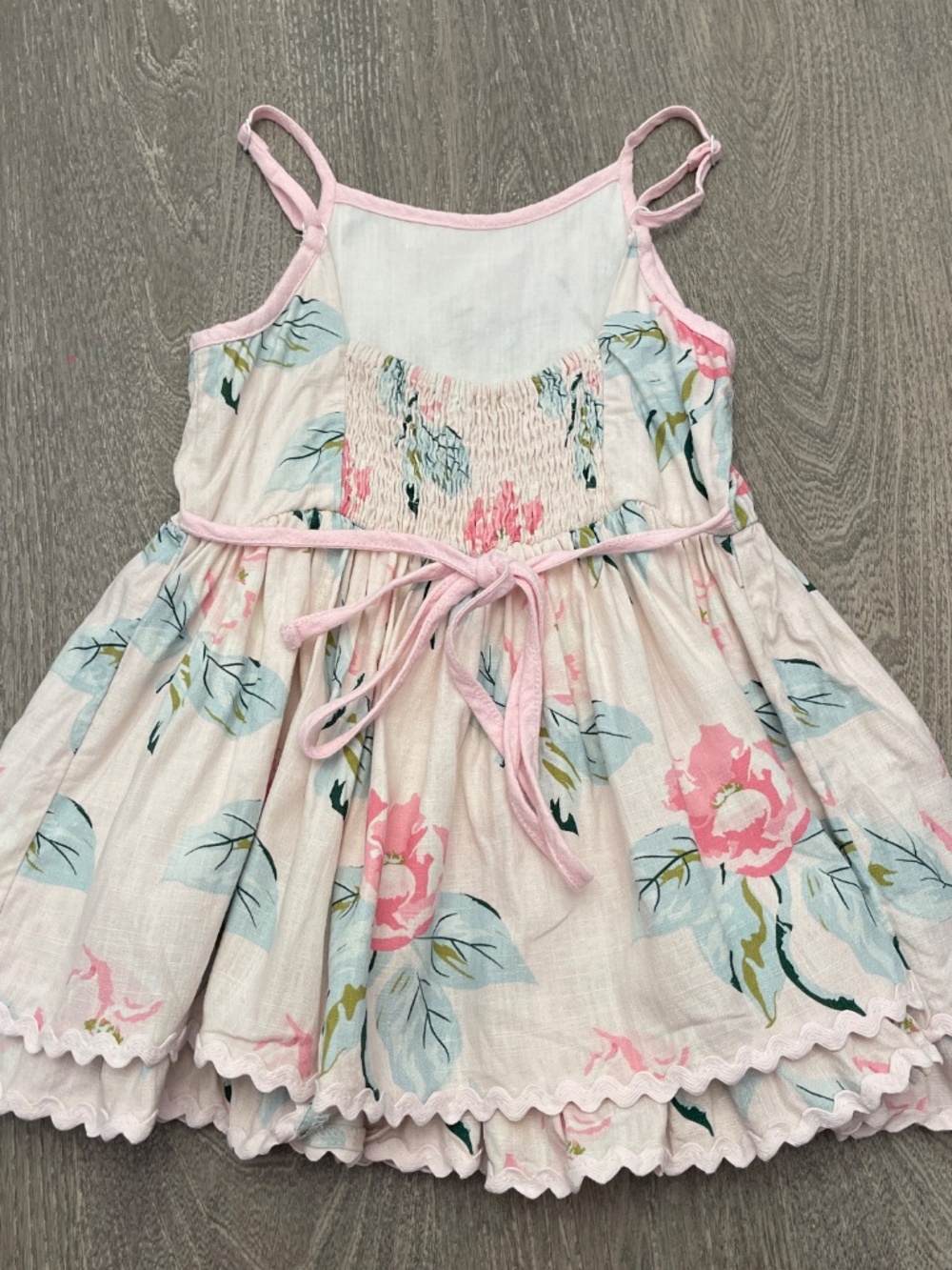 SweetHoney Magnolia Belle Dress Girls Size 5Y Multicolor Floral Cotton Linen - Picture 5 of 13